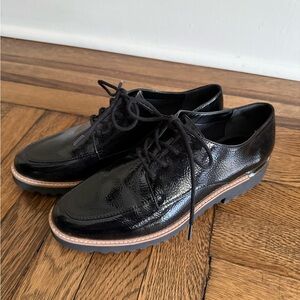 NEW Franco Sarto Black Leather Oxfords